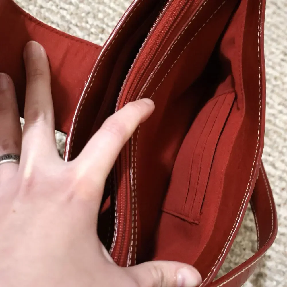 Vintage Wilson's Leather Red Leather Small Shoulder Bag Y2K Moto